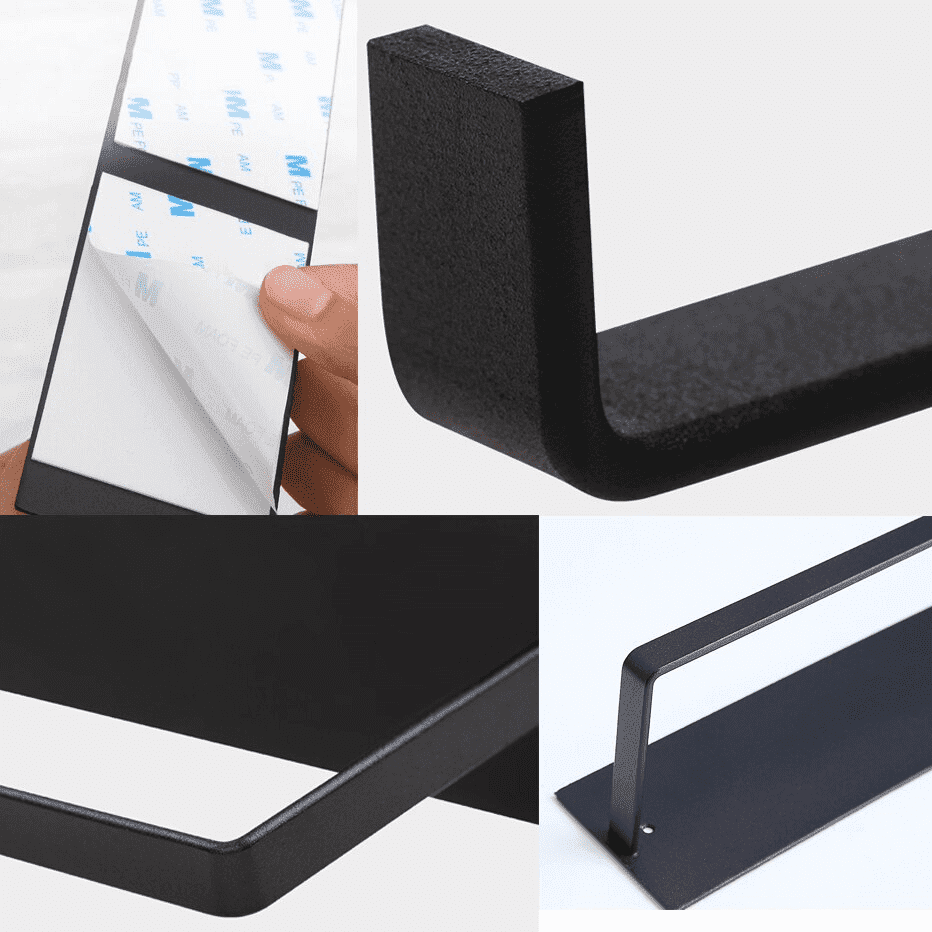 Portarrollos de papel multiusos para cocina y baño, práctico y fácil de instalar.