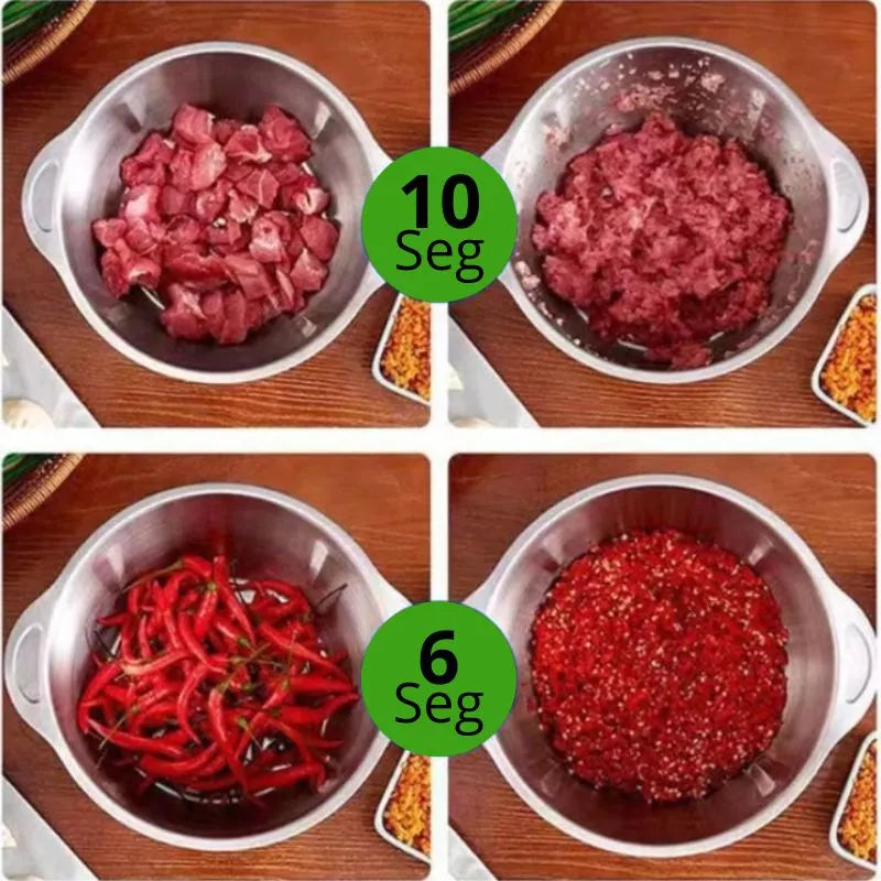 Trituradora y picadora de alimentos eléctrica profesional de 300 W