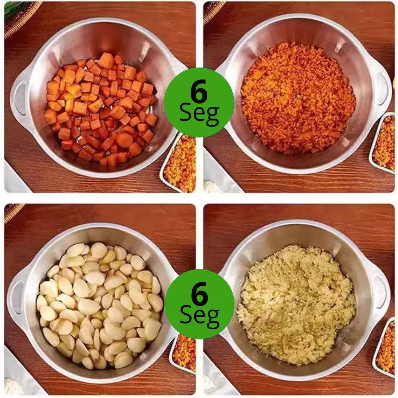 Trituradora y picadora de alimentos eléctrica profesional de 300 W