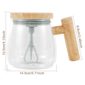 Taza mezcladora eléctrica para café, huevos y leche con chocolate. 