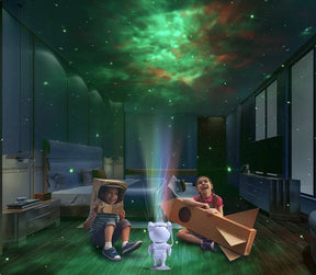Proyector LED de galaxia de astronauta con efecto nebulosa 