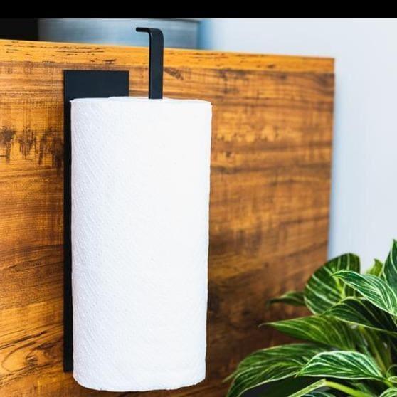 Portarrollos de papel multiusos para cocina y baño, práctico y fácil de instalar.