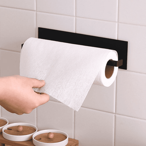 Portarrollos de papel multiusos para cocina y baño, práctico y fácil de instalar.