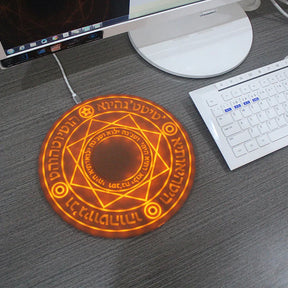 Cargador de inducción inalámbrico Magic Circle Mandala LED 
