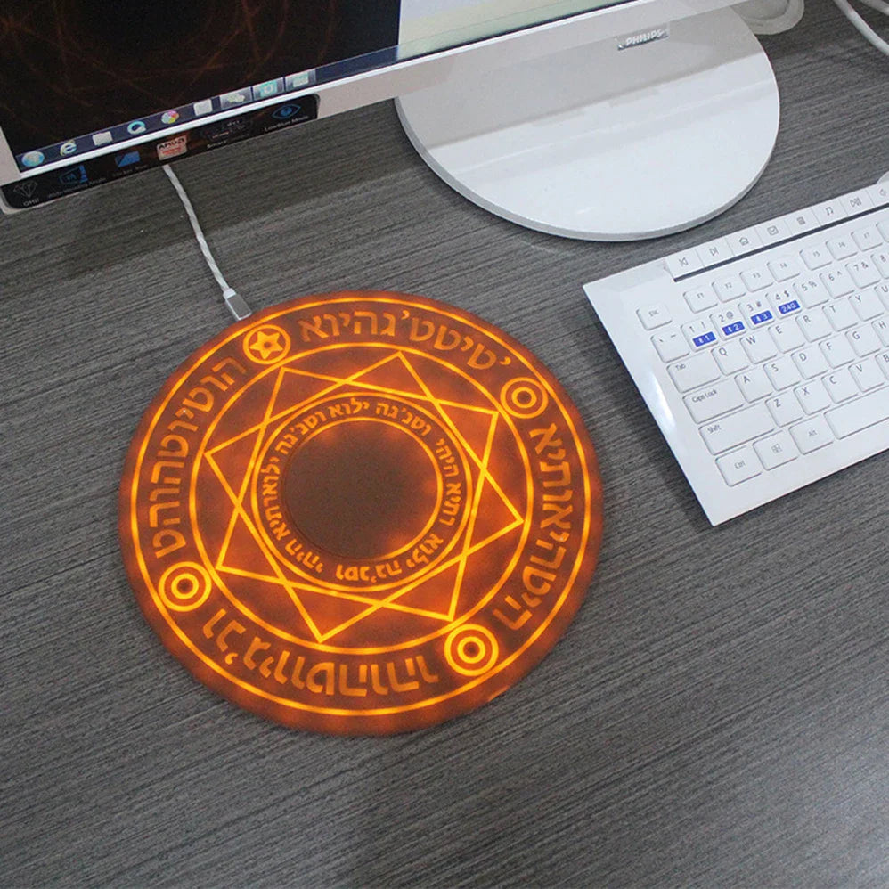 Cargador de inducción inalámbrico Magic Circle Mandala LED 