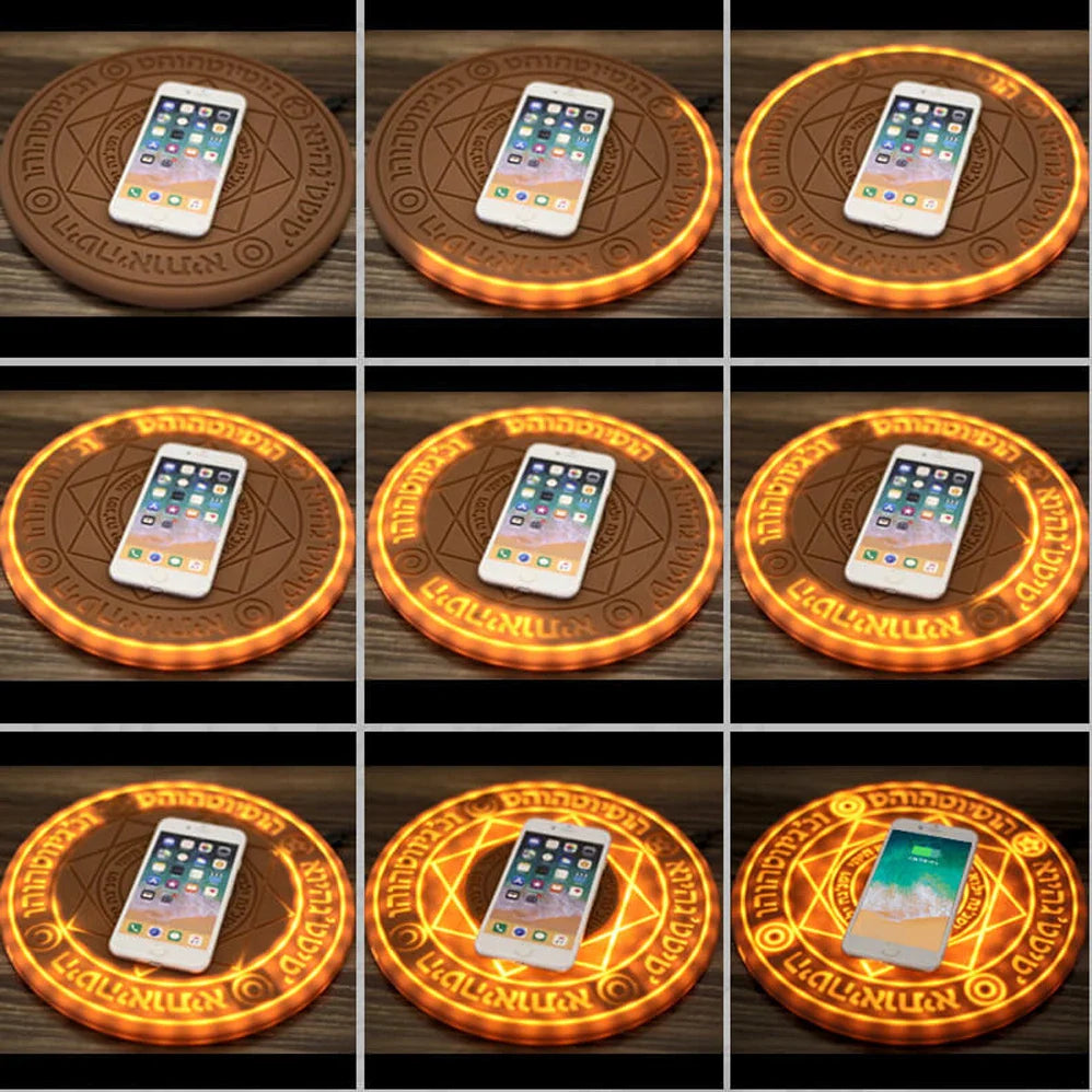 Cargador de inducción inalámbrico Magic Circle Mandala LED 