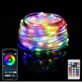 Guirnalda de luces LED navideñas RGB - Control remoto IP68 - Aplicación para Android e iOS 