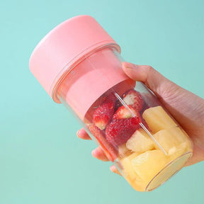 Licuadora portátil recargable de 420 ml con 6 cuchillas