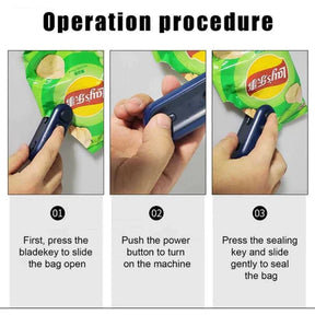 Mini máquina selladora de envases recargable