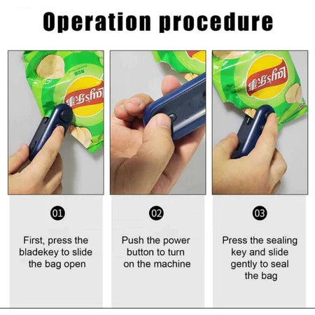 Mini máquina selladora de envases recargable