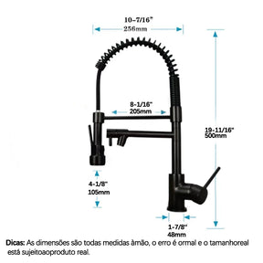 Grifo de cocina monomando gourmet con rociador extensor