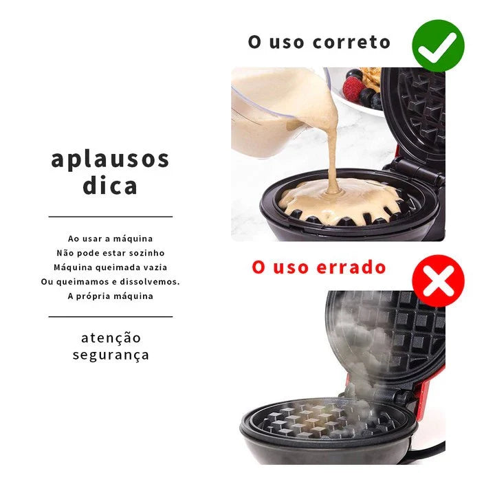 Mini waflera eléctrica portátil