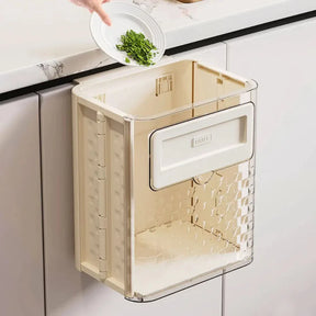 Cubo de basura colgante plegable para cocina, oficina y dormitorio 