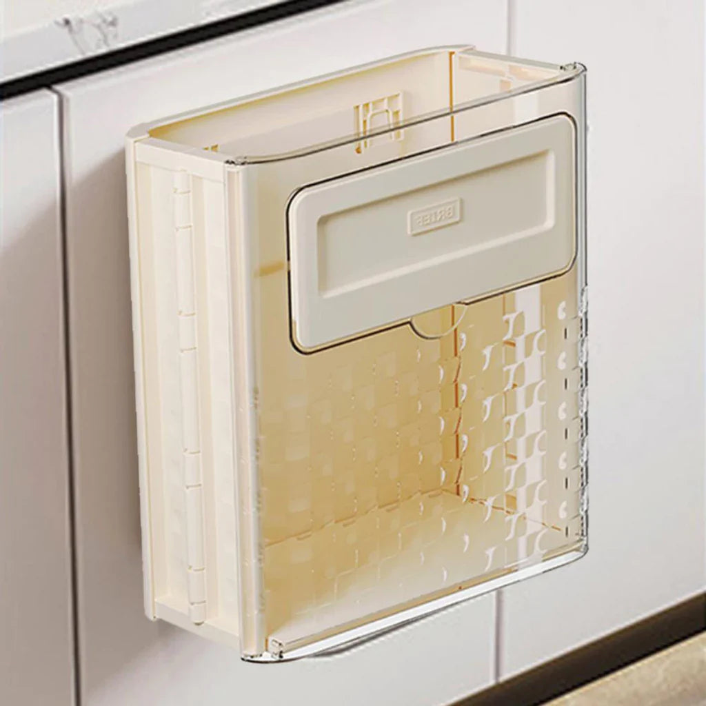 Cubo de basura colgante plegable para cocina, oficina y dormitorio 