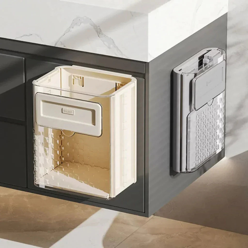 Cubo de basura colgante plegable para cocina, oficina y dormitorio 