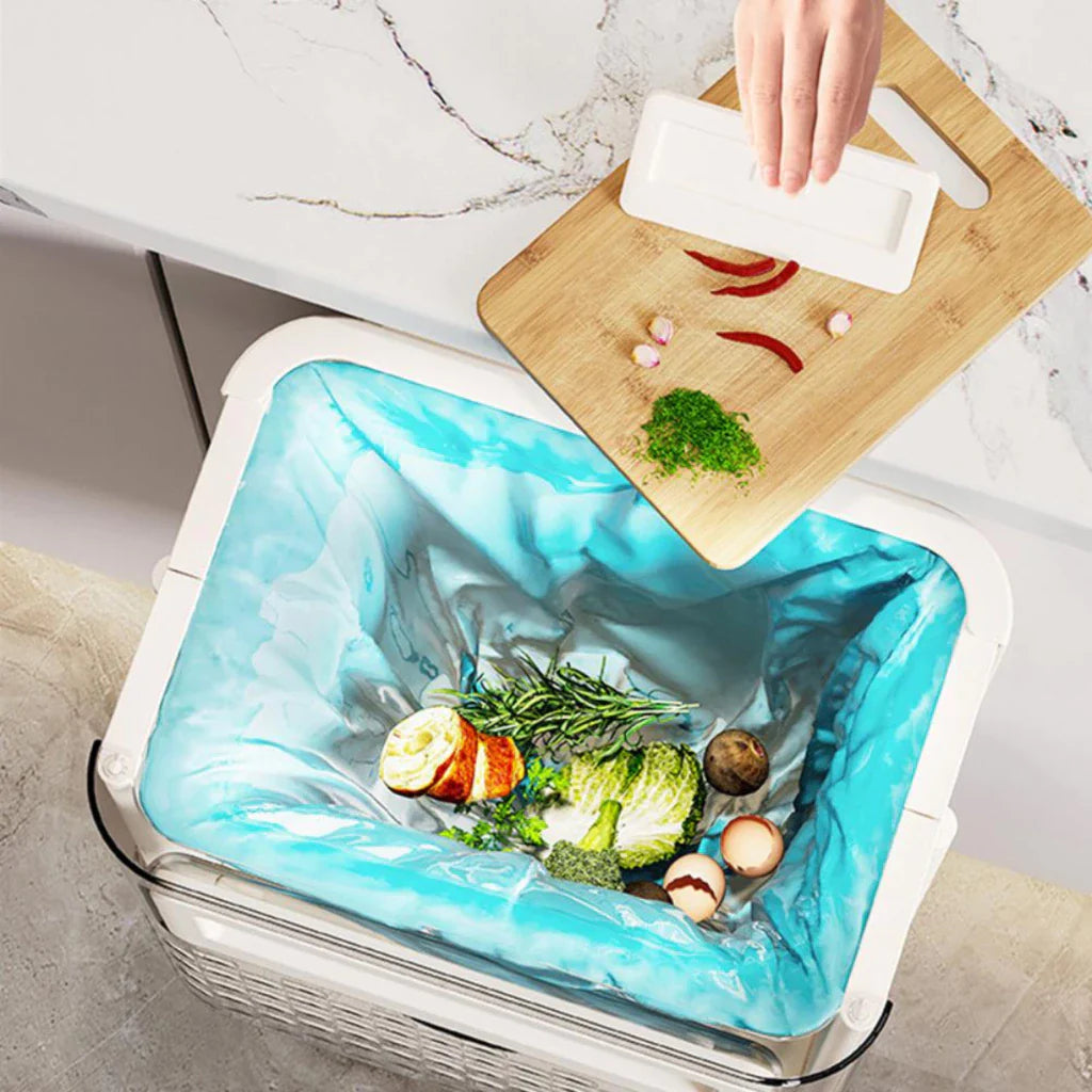 Cubo de basura colgante plegable para cocina, oficina y dormitorio 