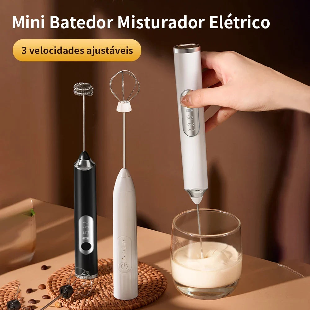 Licuadora Eléctrica Batidora para Bebidas Leche Café Portátil 