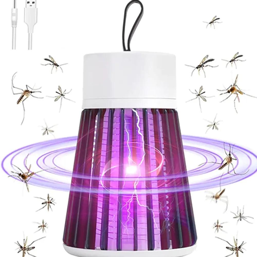 Lámpara eléctrica repelente de mosquitos, lámpara UV, trampa para insectos, cable USB directo