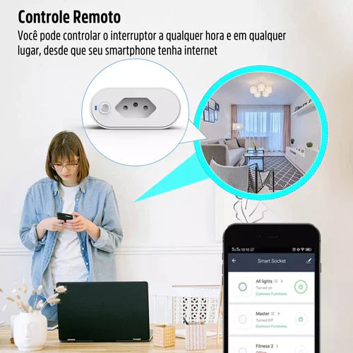 Enchufe inteligente Wi-Fi de 16 A que se enciende y apaga mediante la aplicación compatible con Alexa y Google Assistant 