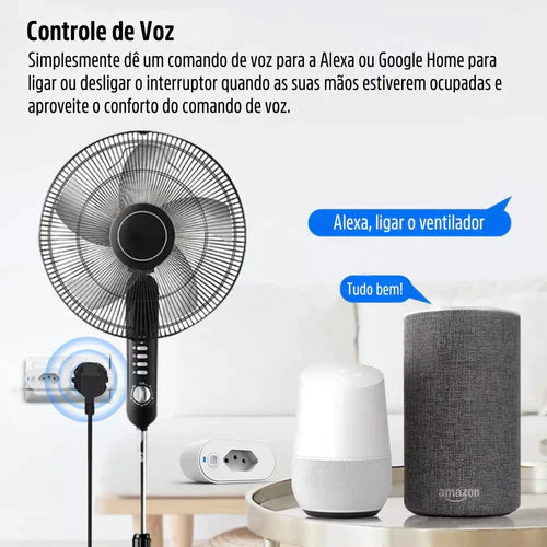 Enchufe inteligente Wi-Fi de 16 A que se enciende y apaga mediante la aplicación compatible con Alexa y Google Assistant 