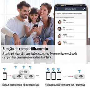 Enchufe inteligente Wi-Fi de 16 A que se enciende y apaga mediante la aplicación compatible con Alexa y Google Assistant 